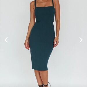 Selfie Leslie Elegant Teal Midi Dress